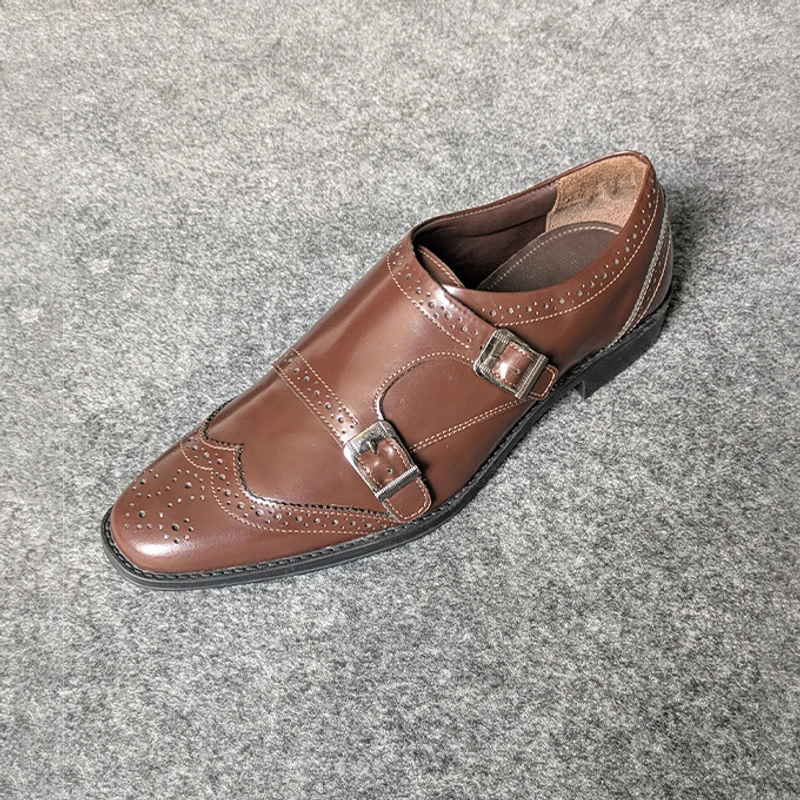 Premium Double Monk Shoe (DBR)