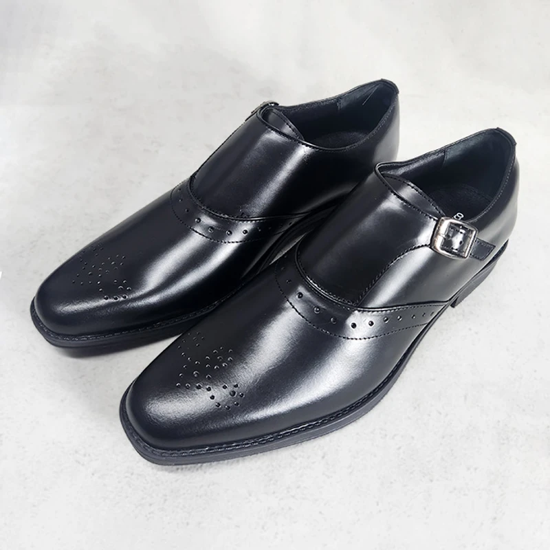 Premium Single Monk Shoe in Black