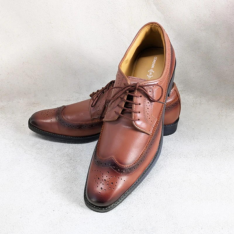 Men's Dress Shoe in Brown - Image 3