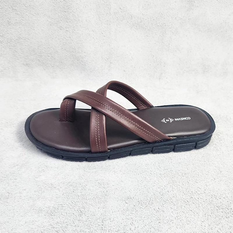 Leather Straps Sandals In Brown - Image 3