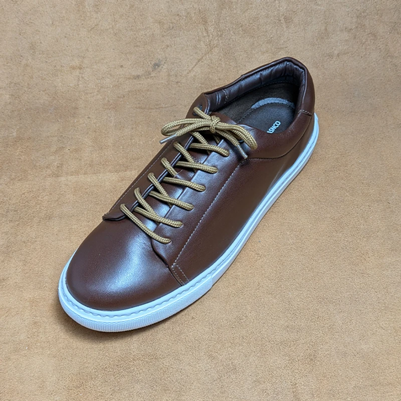 Men’s Premium Leather Sneaker in Brown - Image 11