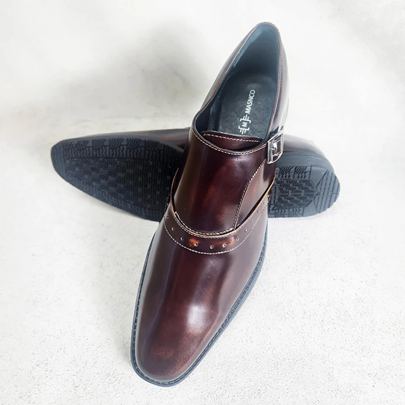 Premium Single Monk Shoe in Brush Off (LBR) - Image 6