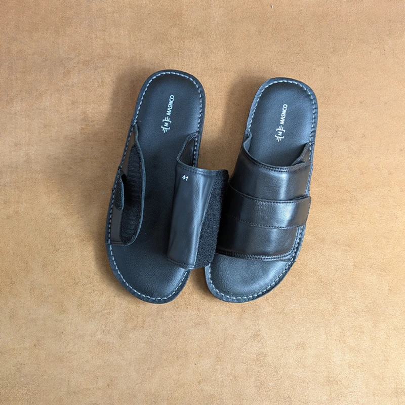 Men's Leather Sandal with High Quality Velcro - Image 4