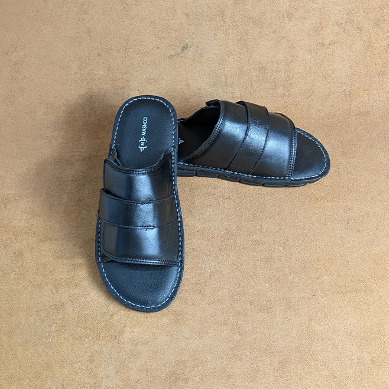 Men's Leather Sandal with High Quality Velcro - Image 6