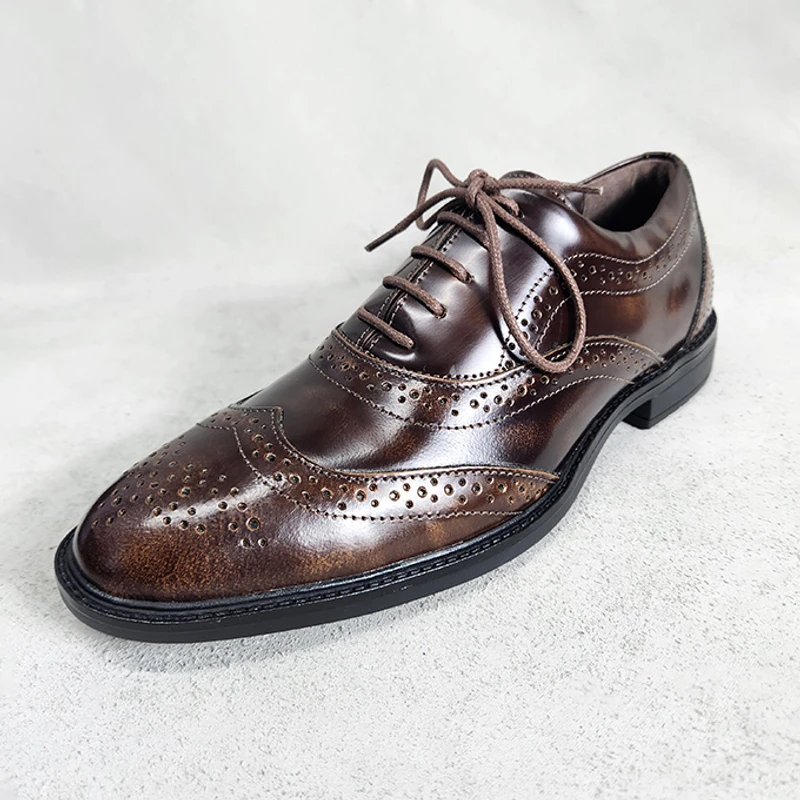 Formal Leather Brogue Shoes for Men - Image 4