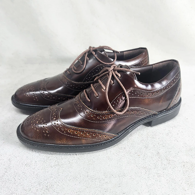 Formal Leather Brogue Shoes for Men - Image 5