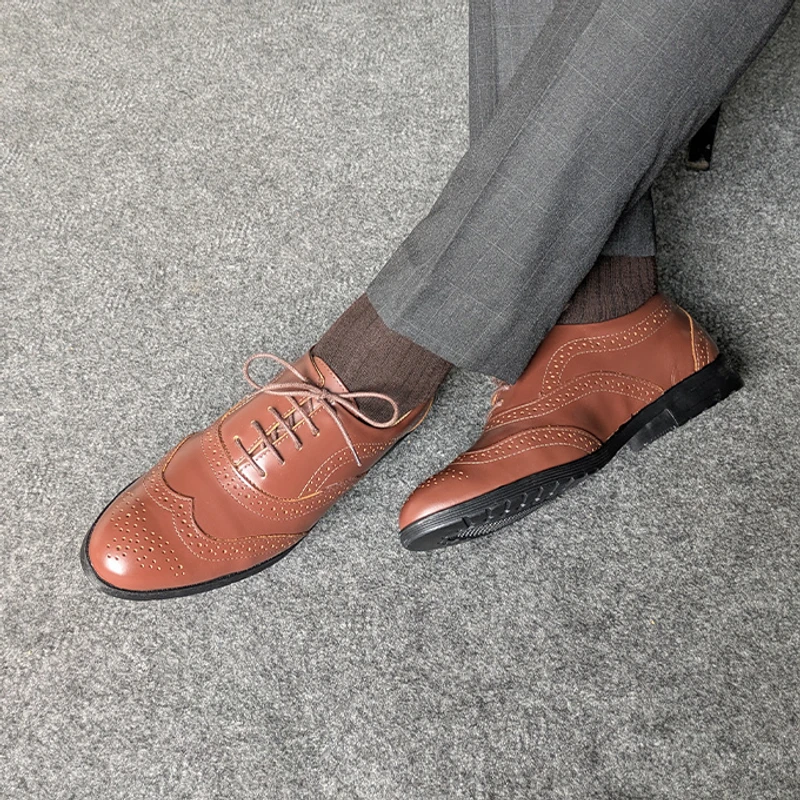 Formal Brogue Leather Shoes for Men - Image 4