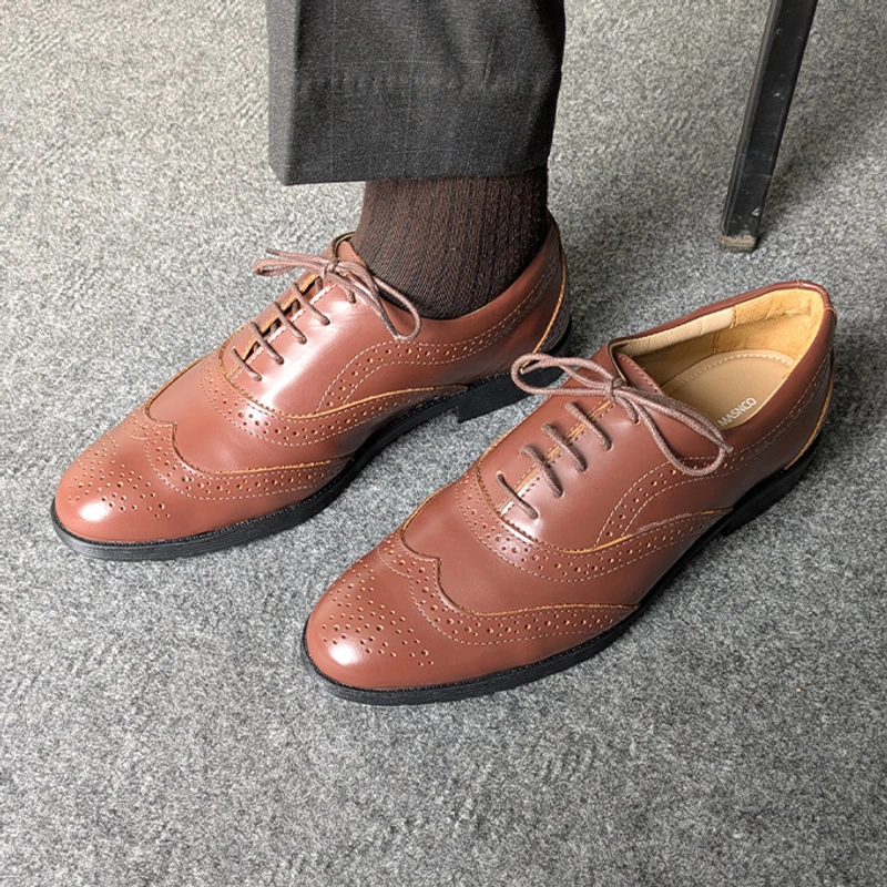 Formal Brogue Leather Shoes for Men - Image 5