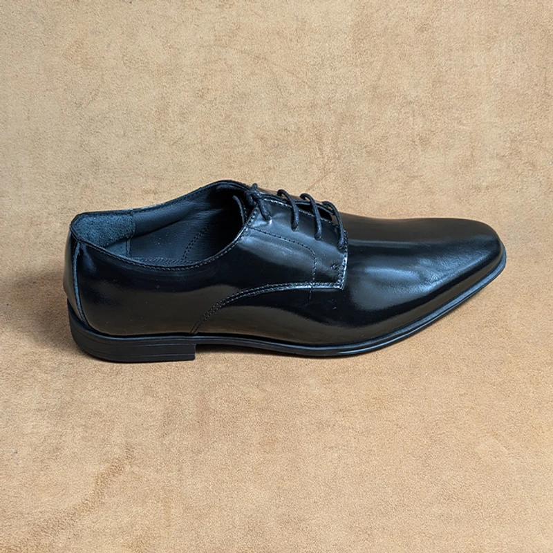 Black Mirror Polish Leather Shoes for Men - Image 3