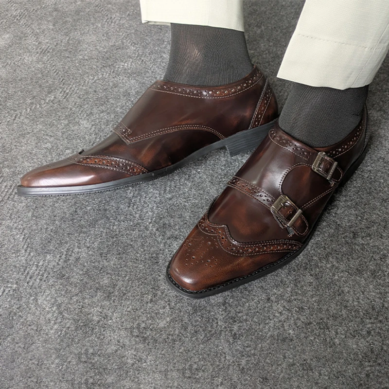 Premium Double Monk Shoe in Brush Off - Image 3