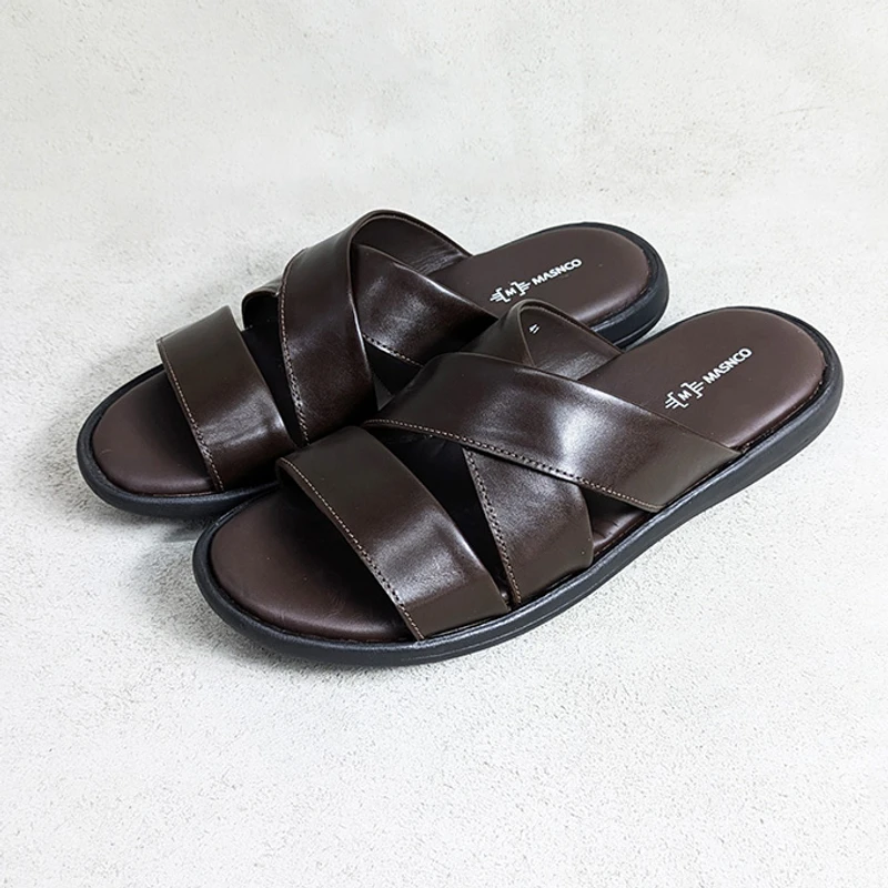 Dark Brown leather straps Sandals