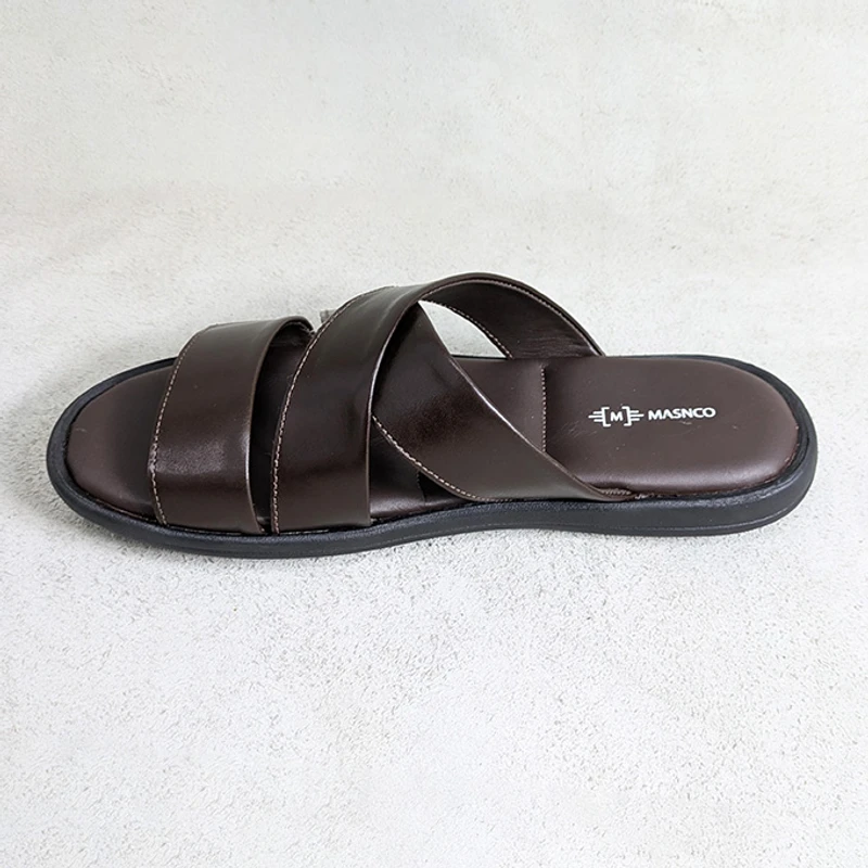 Dark Brown leather straps Sandals - Image 3