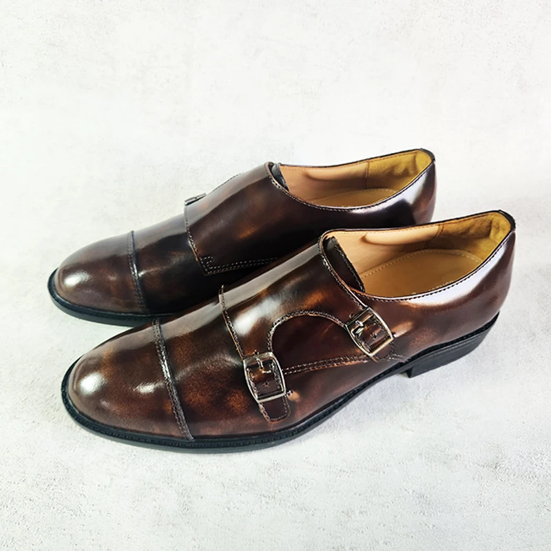 Double Monk Oxford Formal Office Shoes for Men (Brush-Off YL) - Image 3