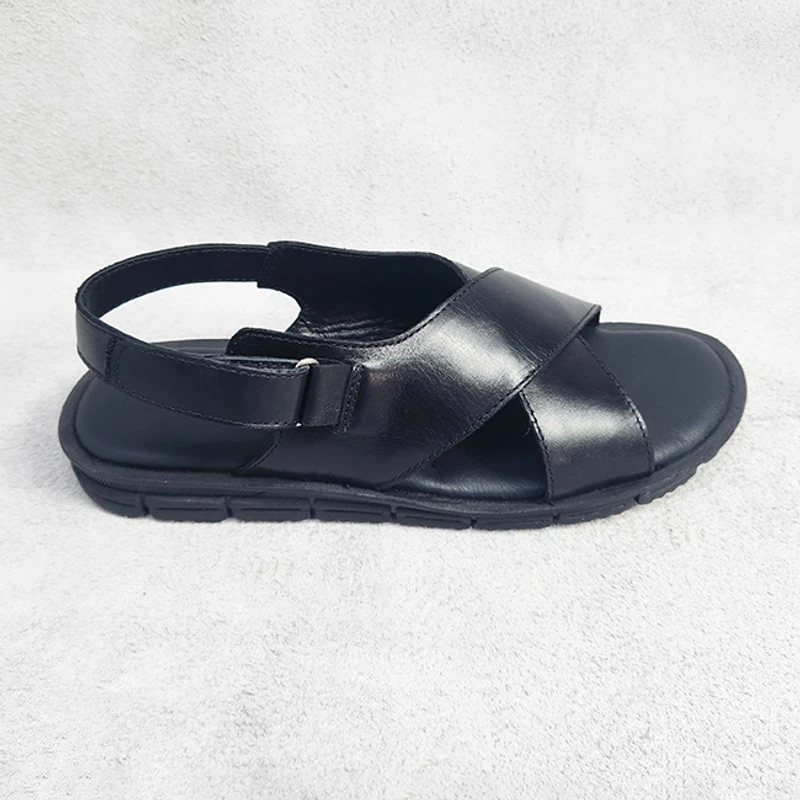 Men’s Back Belt Sandal in Black