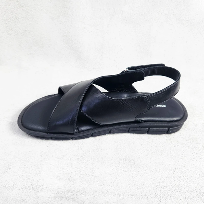 Men’s Back Belt Sandal in Black - Image 4