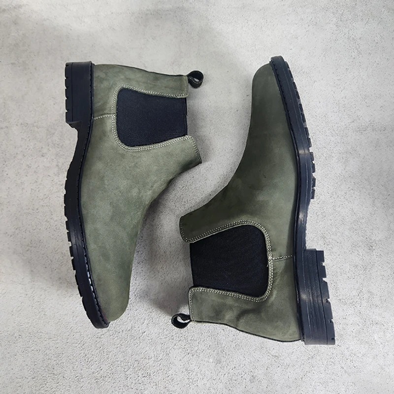 Premium Nubuck Leather Chelsea Boot