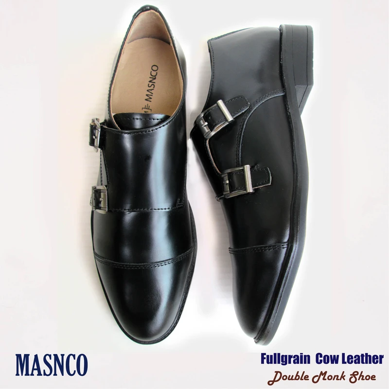 Double Monk Oxford Formal Office Shoes for Men (Black)