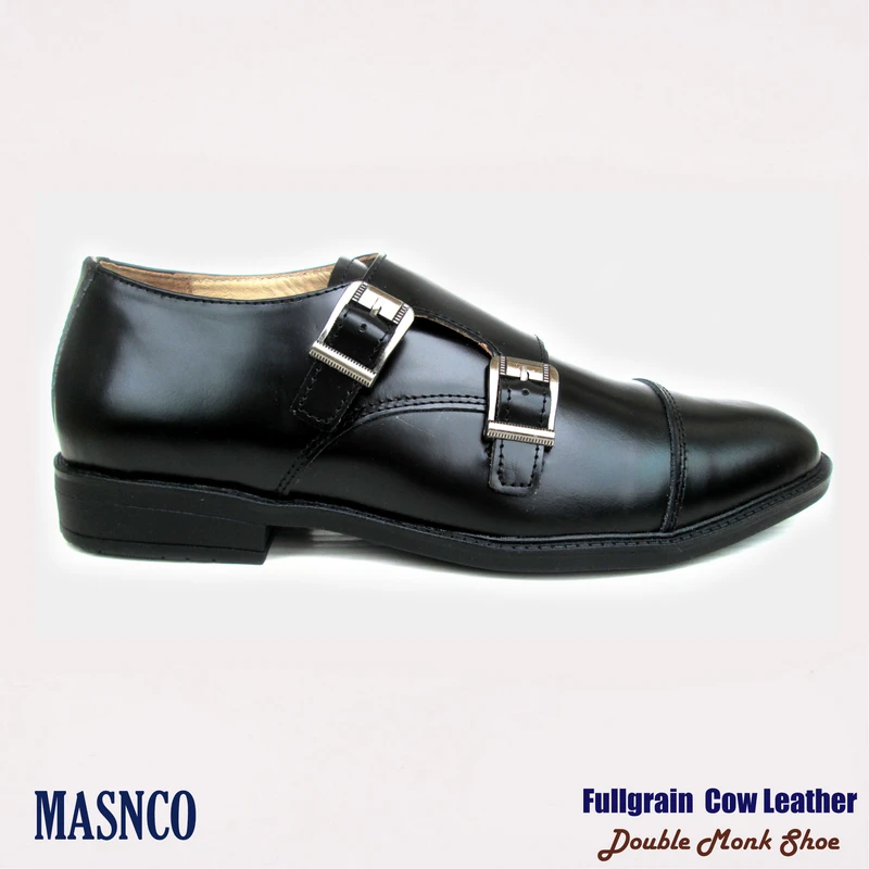 Double Monk Oxford Formal Office Shoes for Men (Black) - Image 3