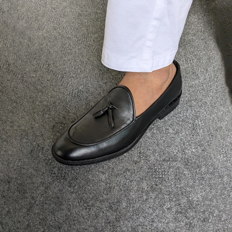 Men's Leather Shoe in Black - Image 6