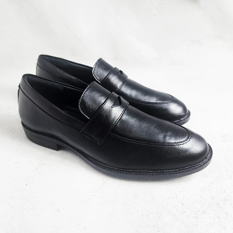 Men's Leather Shoe In Black