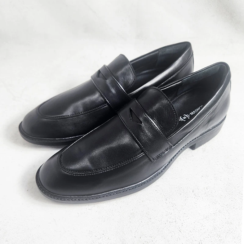 Men's Leather Shoe In Black