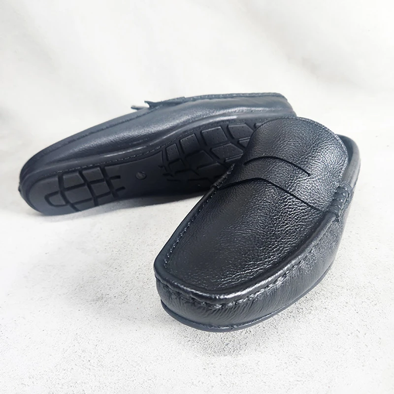 Comfortable Leather Half Shoes in Black