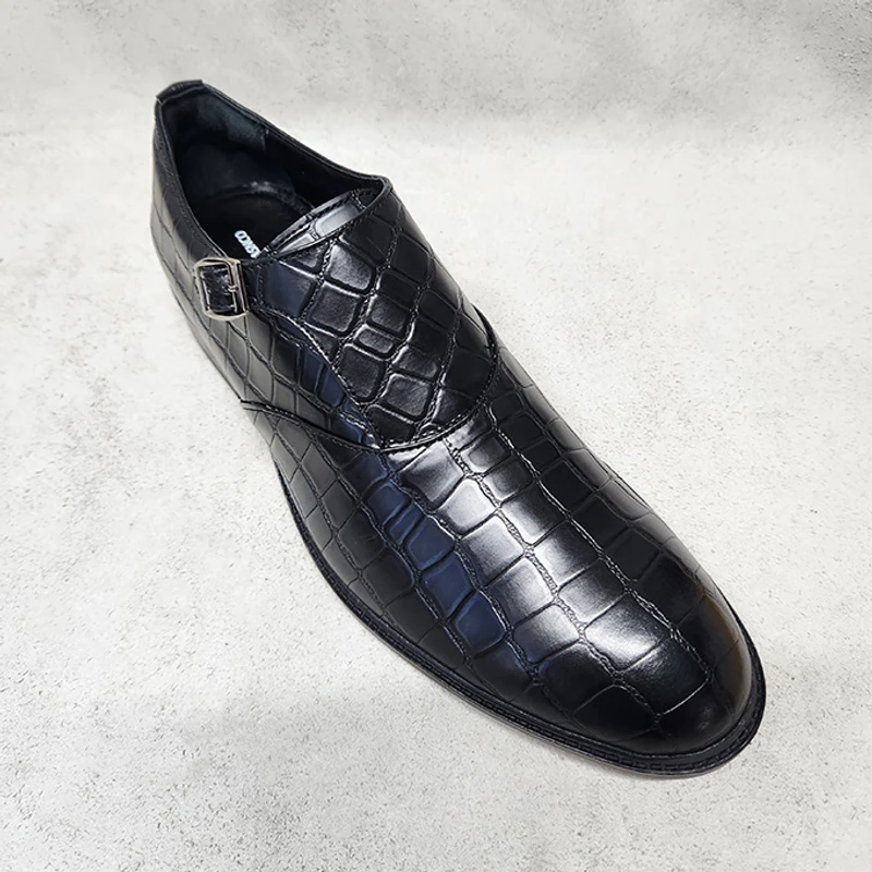 Premium Single Monk Shoe (Crocodile Print) - Image 4