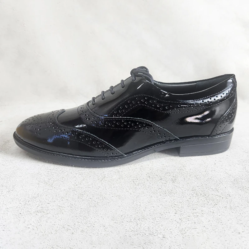 Black Mirror Polish Leather Shoes for Men