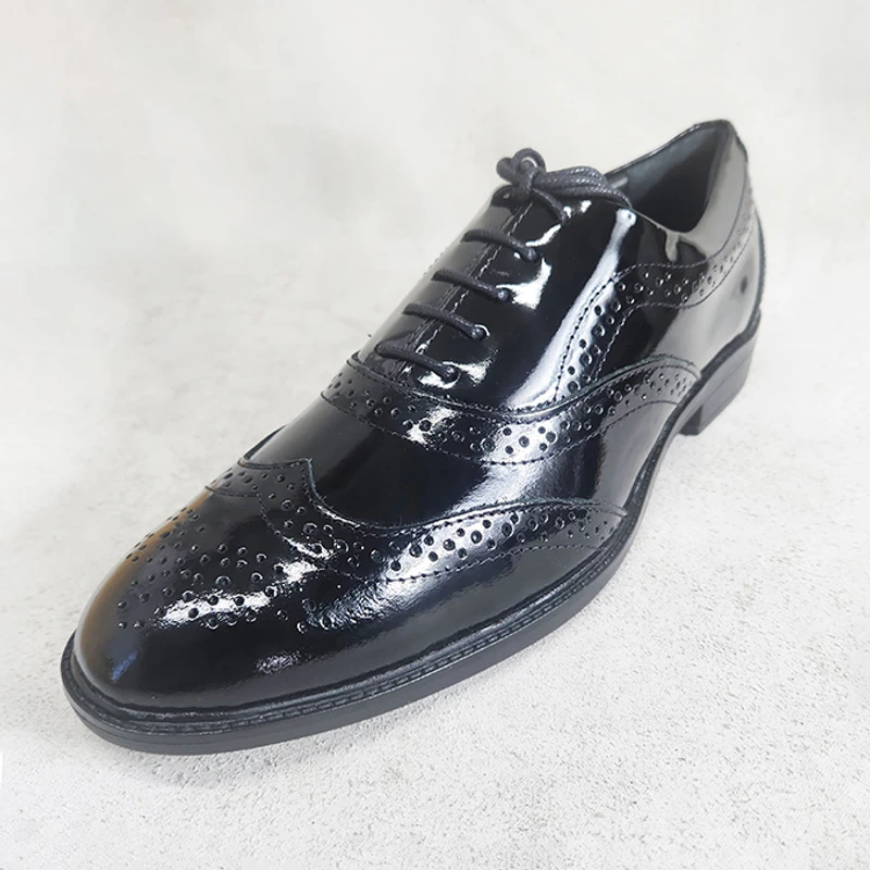 Black Mirror Polish Leather Shoes for Men - Image 4