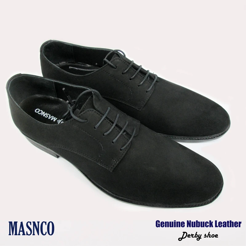 Premium Derby Nubuck Shoes in Black