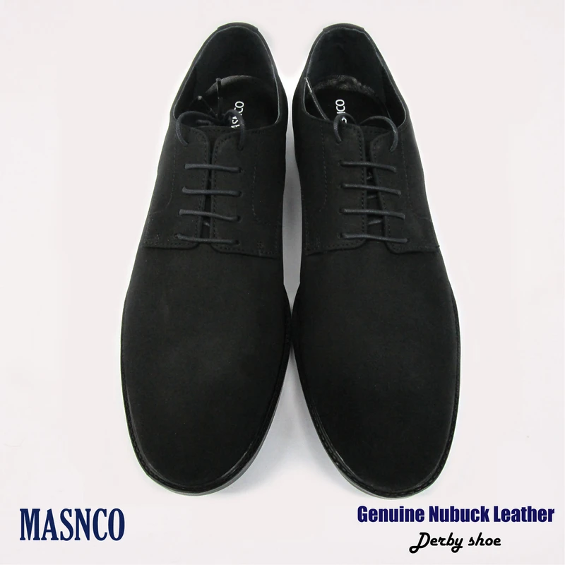 Premium Derby Nubuck Shoes in Black