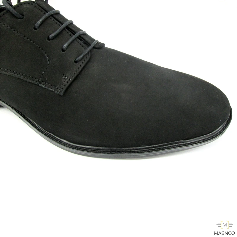 Premium Derby Nubuck Shoes in Black - Image 5