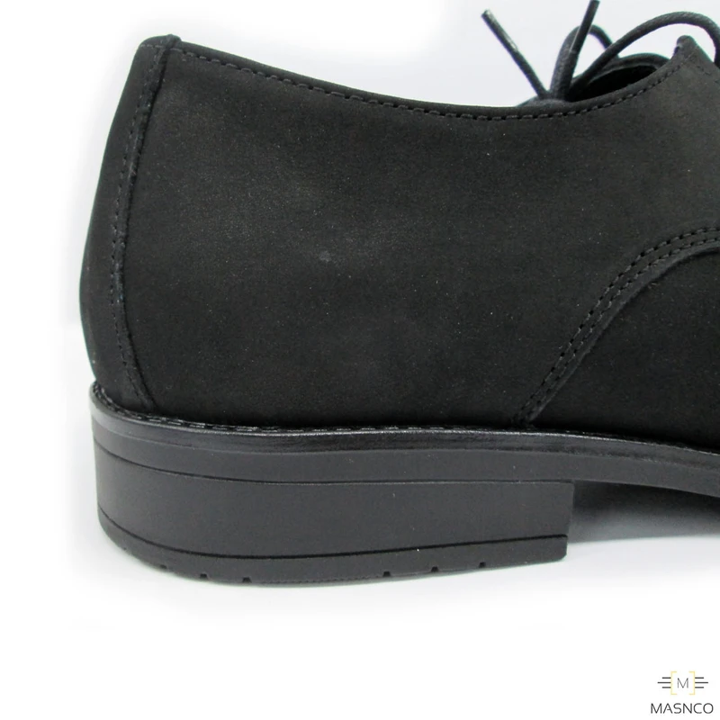 Premium Derby Nubuck Shoes in Black - Image 6