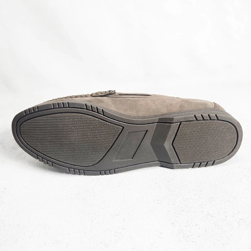 Handmade Premium Nubuck Leather Loafer In Grey - Image 5