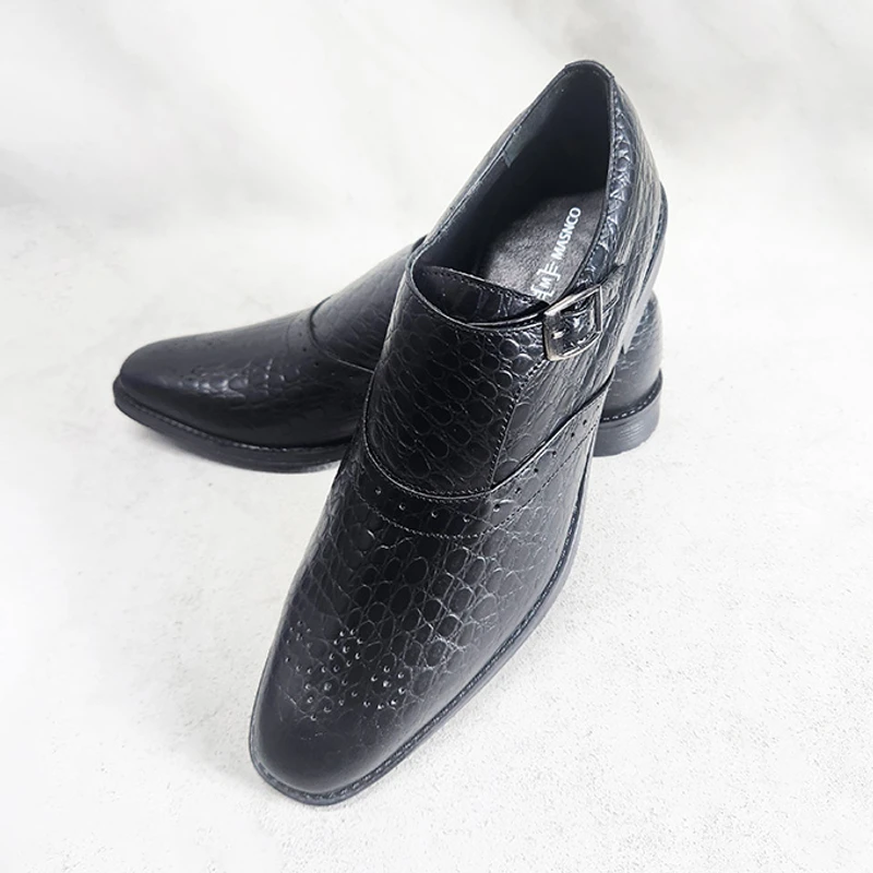 Premium Single Monk Shoe (Crocodile Print) - Image 4