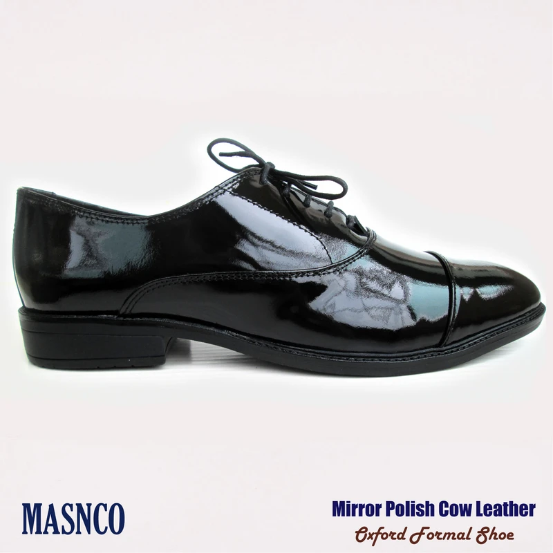 Black Mirror Polish Leather Shoes for Men - Image 4