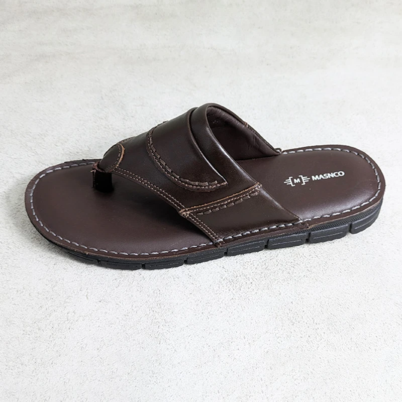 Lightweight Leather Sandal in Dark Brown