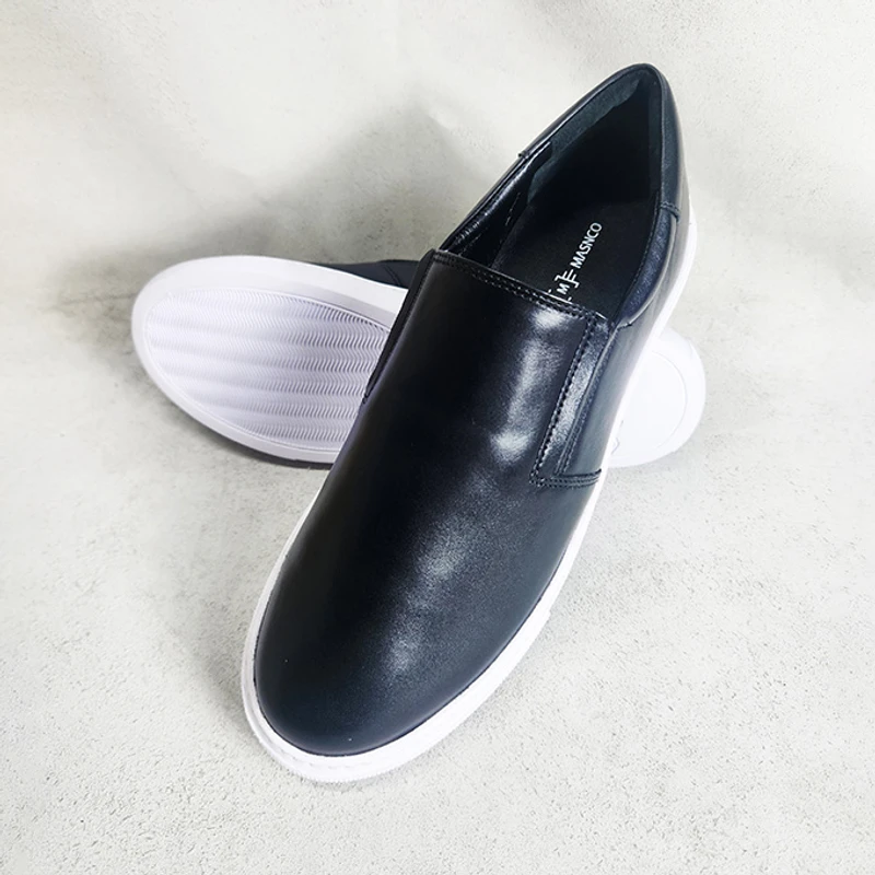 Lightweight Leather Sneaker in Black - Image 6