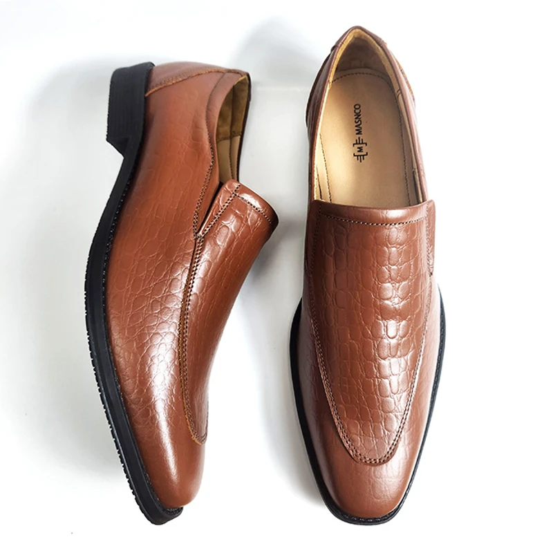 Slip-on Leather Shoe for Men in LBR Croco - Image 6