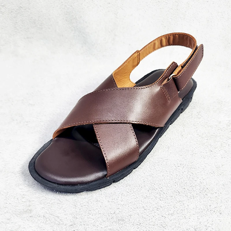 Men’s Back Belt Sandal in Brown - Image 3