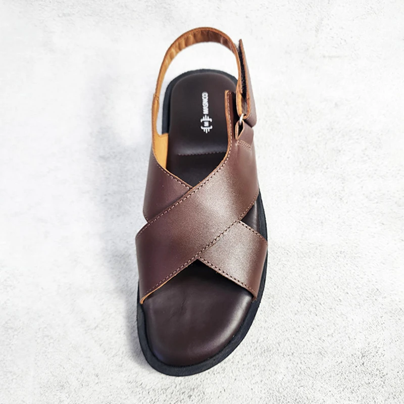 Men’s Back Belt Sandal in Brown - Image 4
