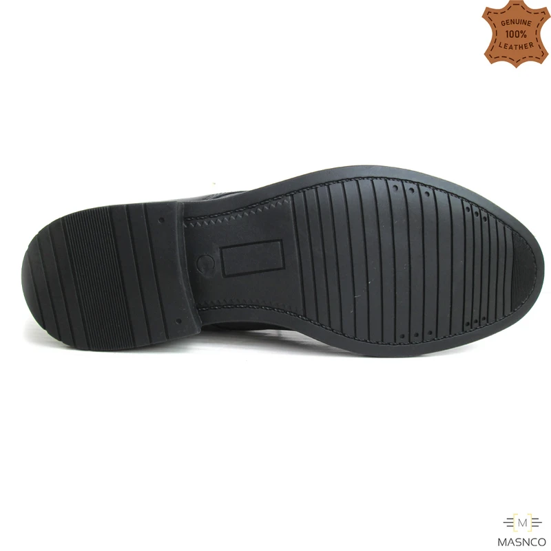 Comfortable Leather Loafer In Black Croco - Image 4