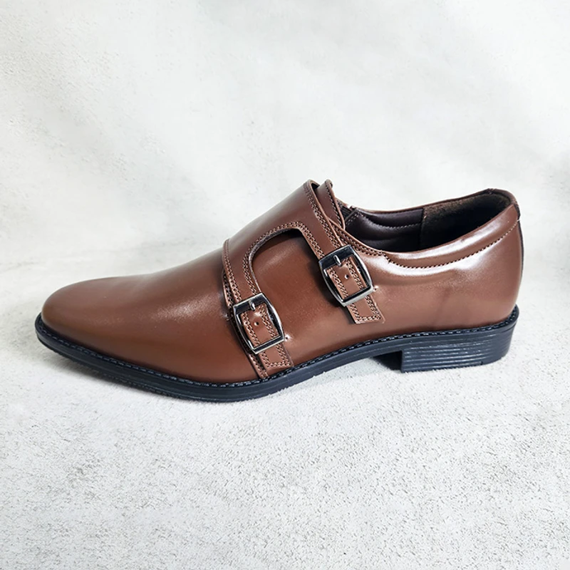 Double Monk Oxford Formal Office Shoes for Men (Brown) - Image 4