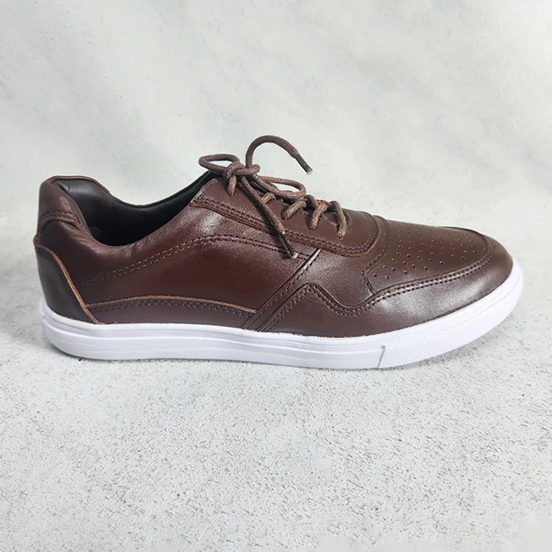 Men’s Leather Sneaker in Brown