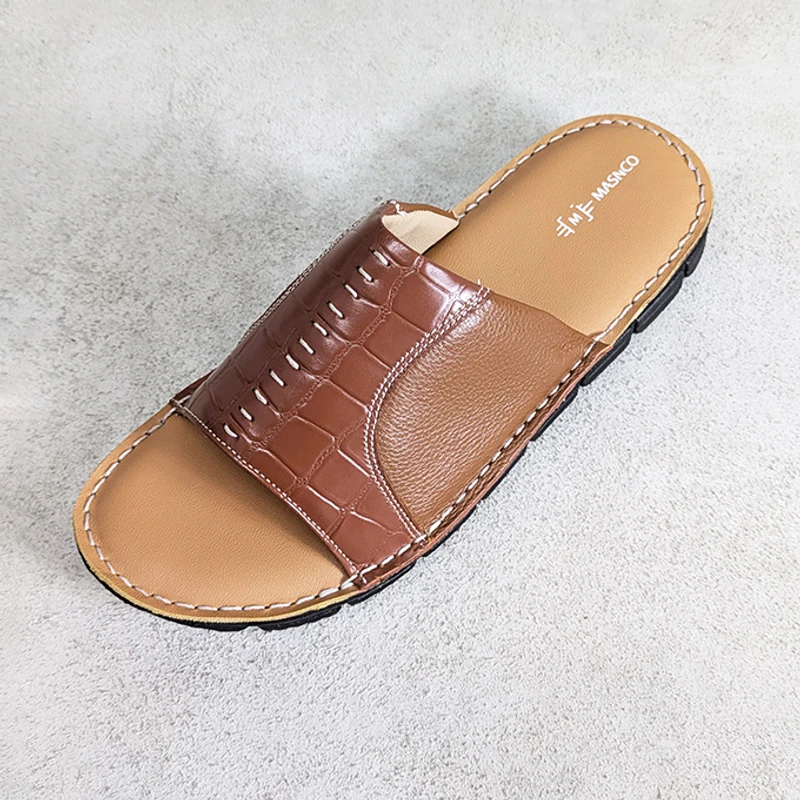 Lightweight Leather Sandal in Brown - Image 5