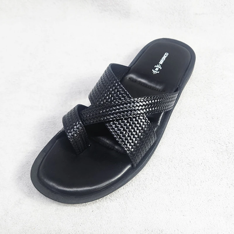 Black leather straps Sandals - Image 3