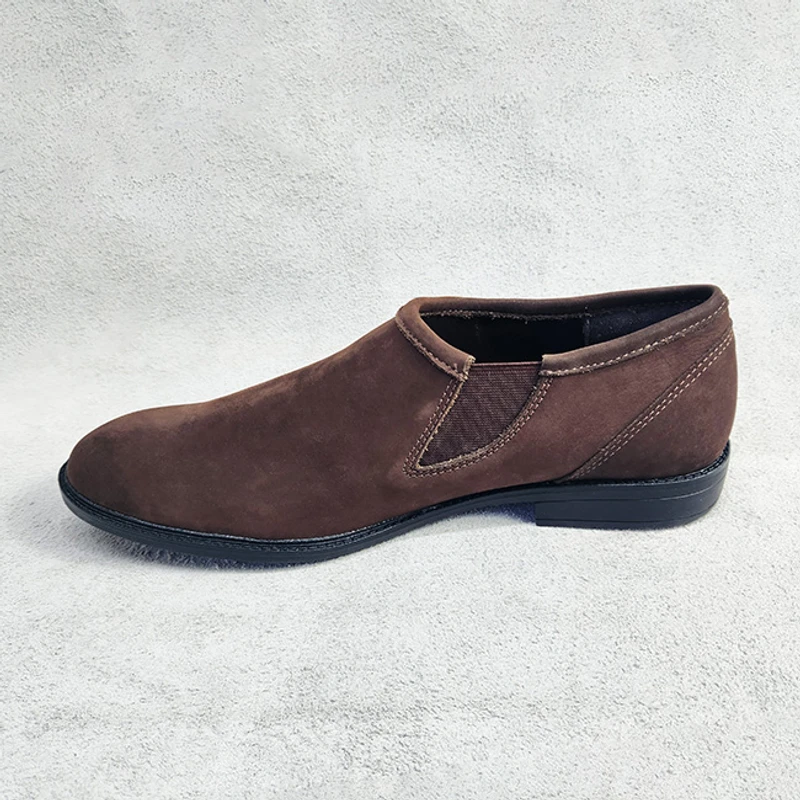 Leather Loafer In Premium Chocolate Nubuck Leather