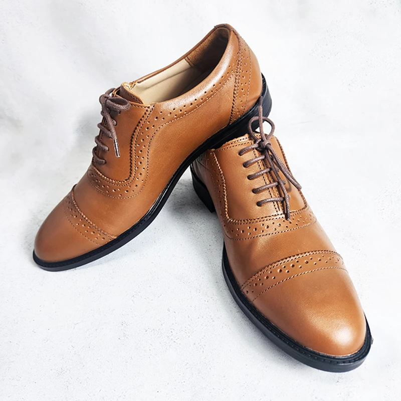 Comfortable Work Shoes for Office in Light Brown - Image 4