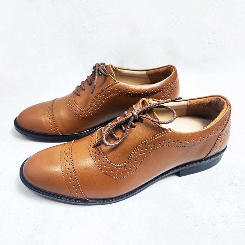 Comfortable Work Shoes for Office in Light Brown - Image 5