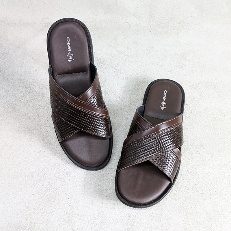 Crossover Strap Sandal In DBR - Image 4